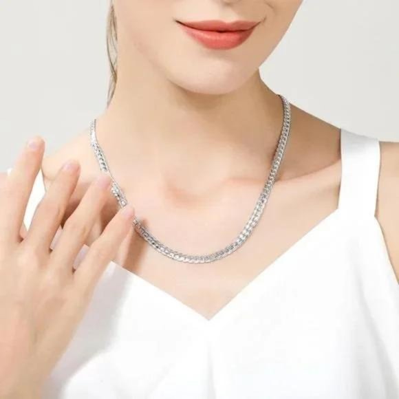 NEW S925 STERLING SILVER SNAKE NECKLACE, NICE NECKLACE, CUTE NECKLACE - Picture 3 of 5